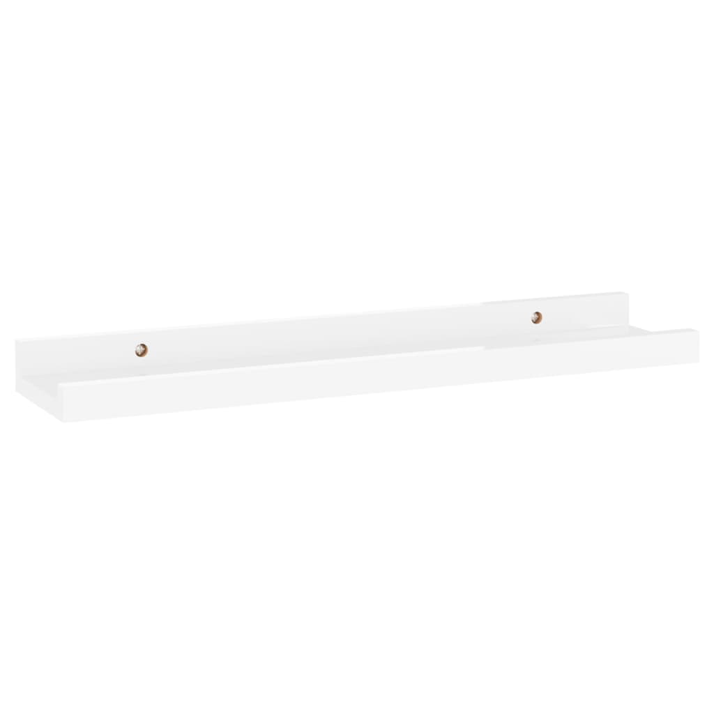 Wall shelves 4 pcs. High-gloss white 40x9x3 cm