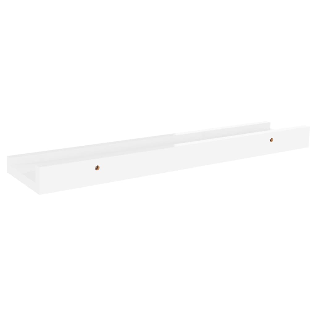 Wall shelves 4 pcs. High-gloss white 40x9x3 cm