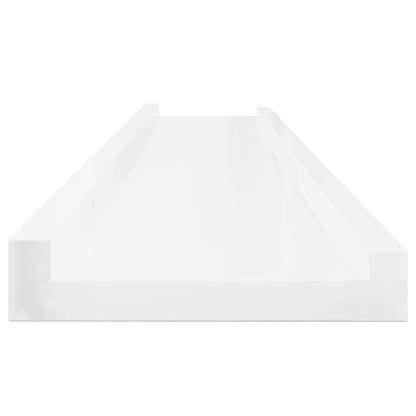 Wandregale 4 Stk. Hochglanz-Weiß 100x9x3 cm