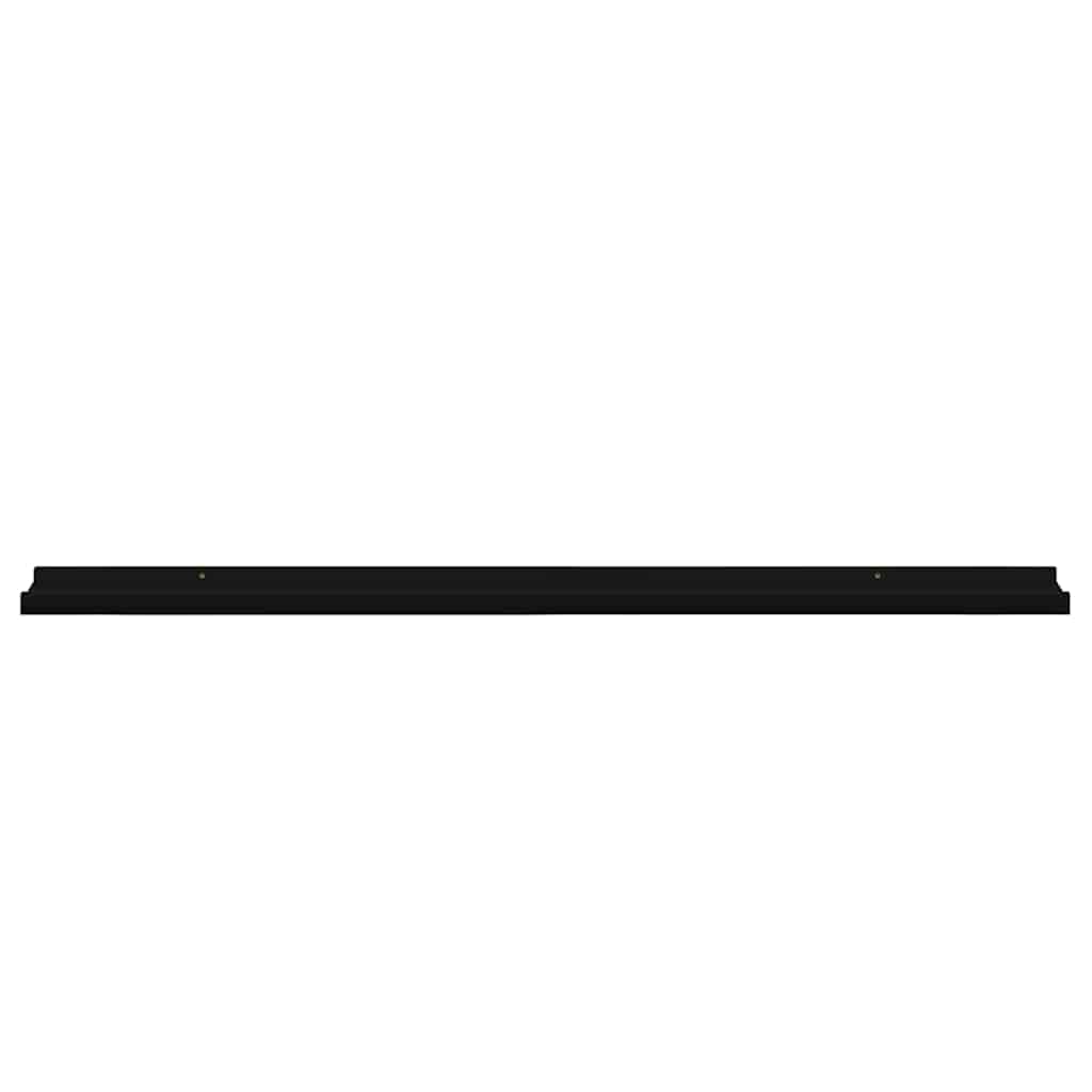 Wandregale 2 Stk. Schwarz 100x9x3 cm