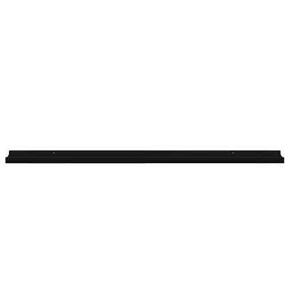 Wandregale 2 Stk. Schwarz 100x9x3 cm