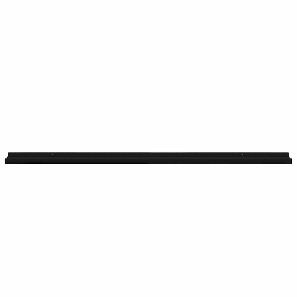 Wandregale 2 Stk. Schwarz 115x9x3 cm