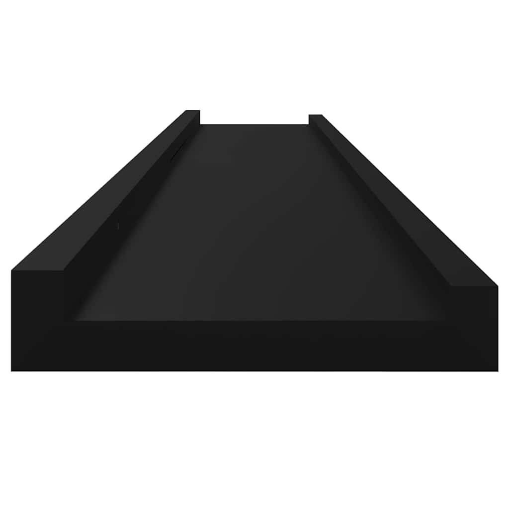Wandregale 2 Stk. Schwarz 115x9x3 cm