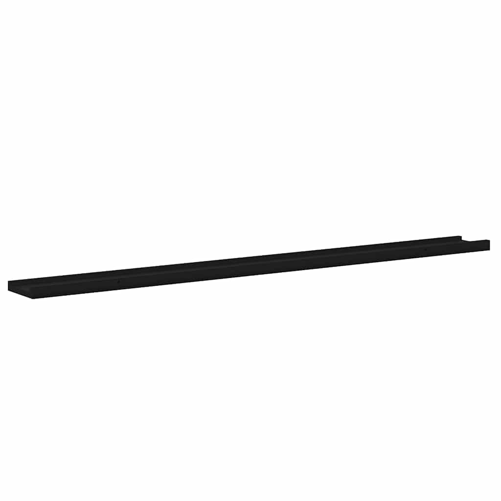 Wandregale 2 Stk. Schwarz 115x9x3 cm