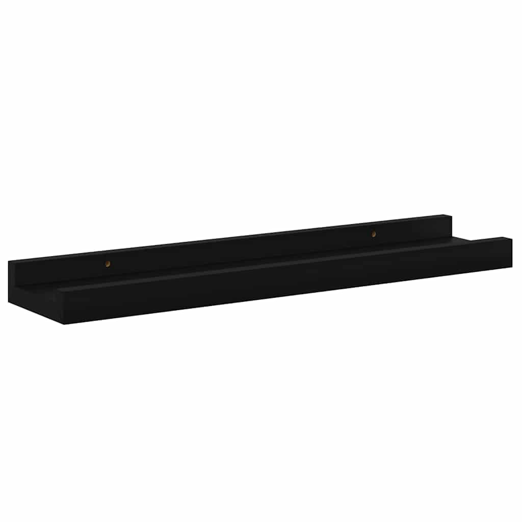 Wandregale 4 Stk. Schwarz 40x9x3 cm