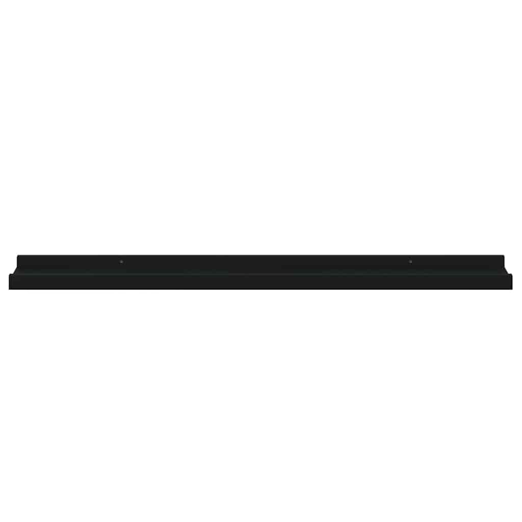 Wandregale 4 Stk. Schwarz 80x9x3 cm