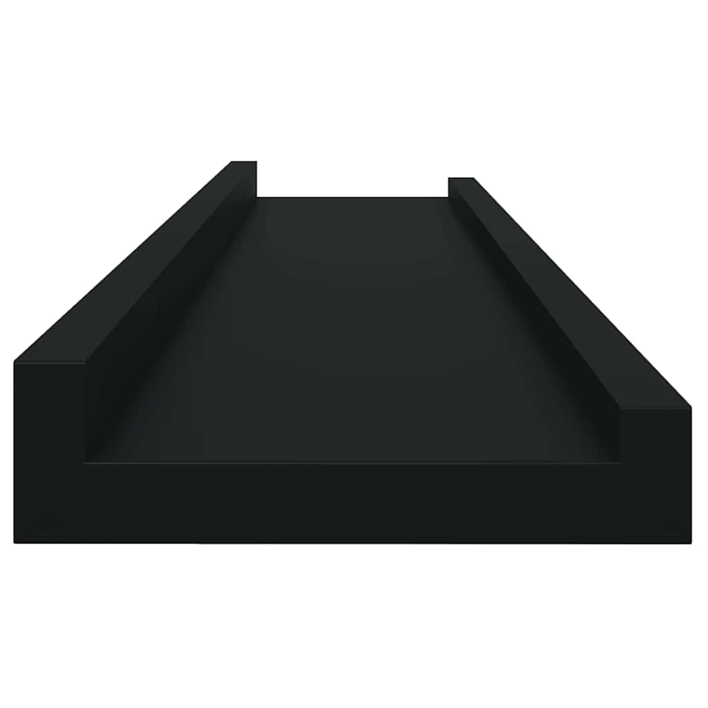 Wandregale 4 Stk. Schwarz 80x9x3 cm