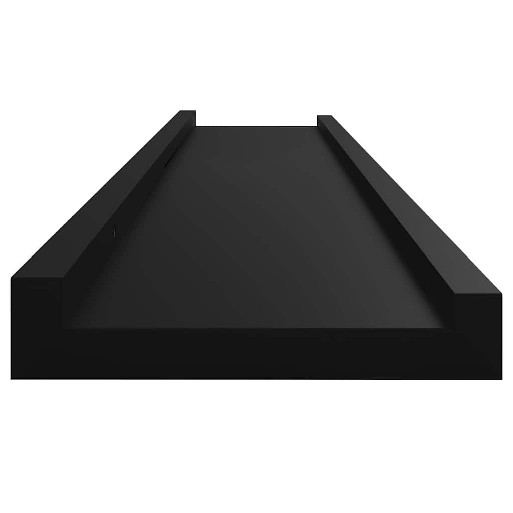 Wandregale 4 Stk. Schwarz 100x9x3 cm