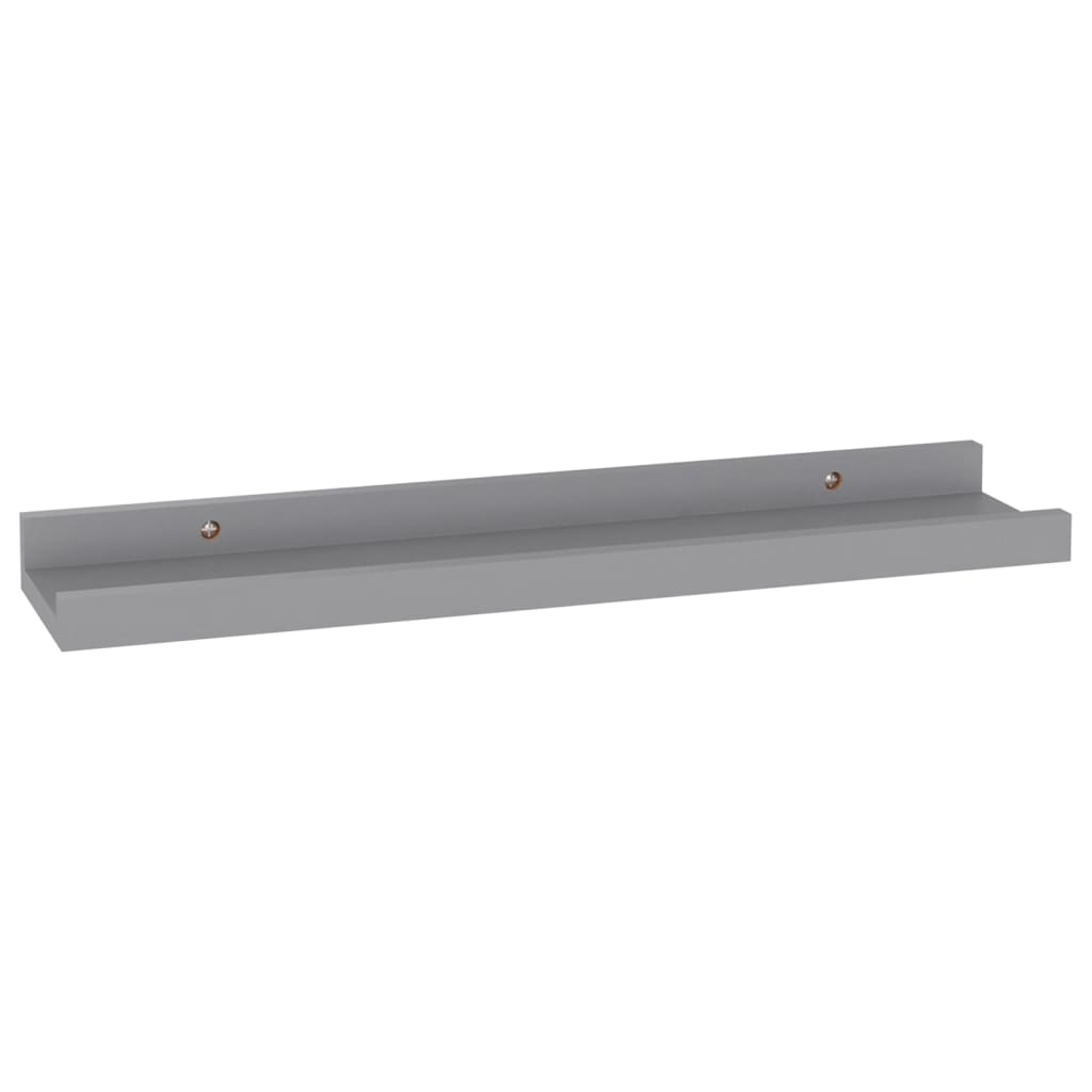Wall shelves 4 pcs. Gray 40x9x3 cm