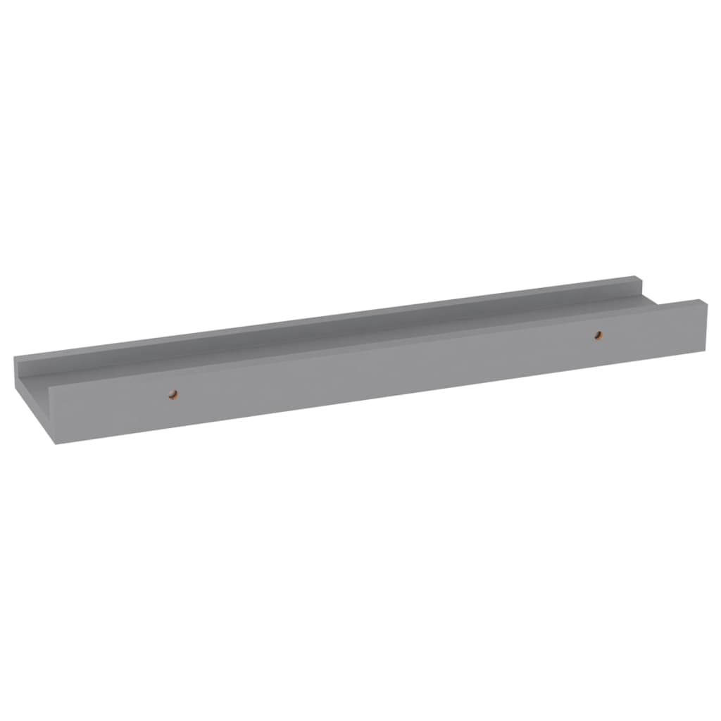 Wall shelves 4 pcs. Gray 40x9x3 cm