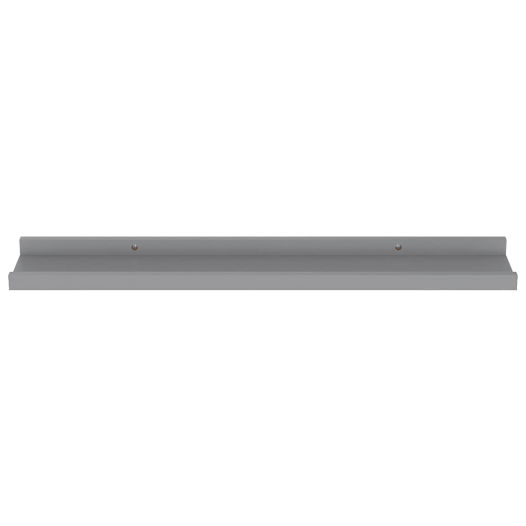 Wall shelves 4 pcs. Gray 60x9x3 cm