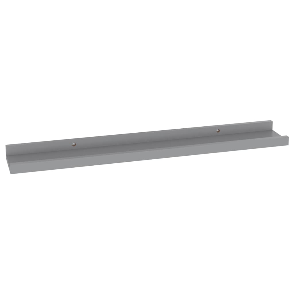 Wall shelves 4 pcs. Gray 60x9x3 cm