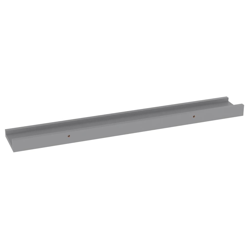 Wall shelves 4 pcs. Gray 60x9x3 cm