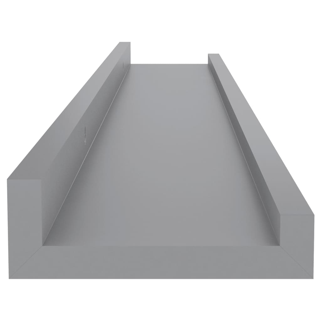 Wall shelves 4 pcs. Gray 60x9x3 cm