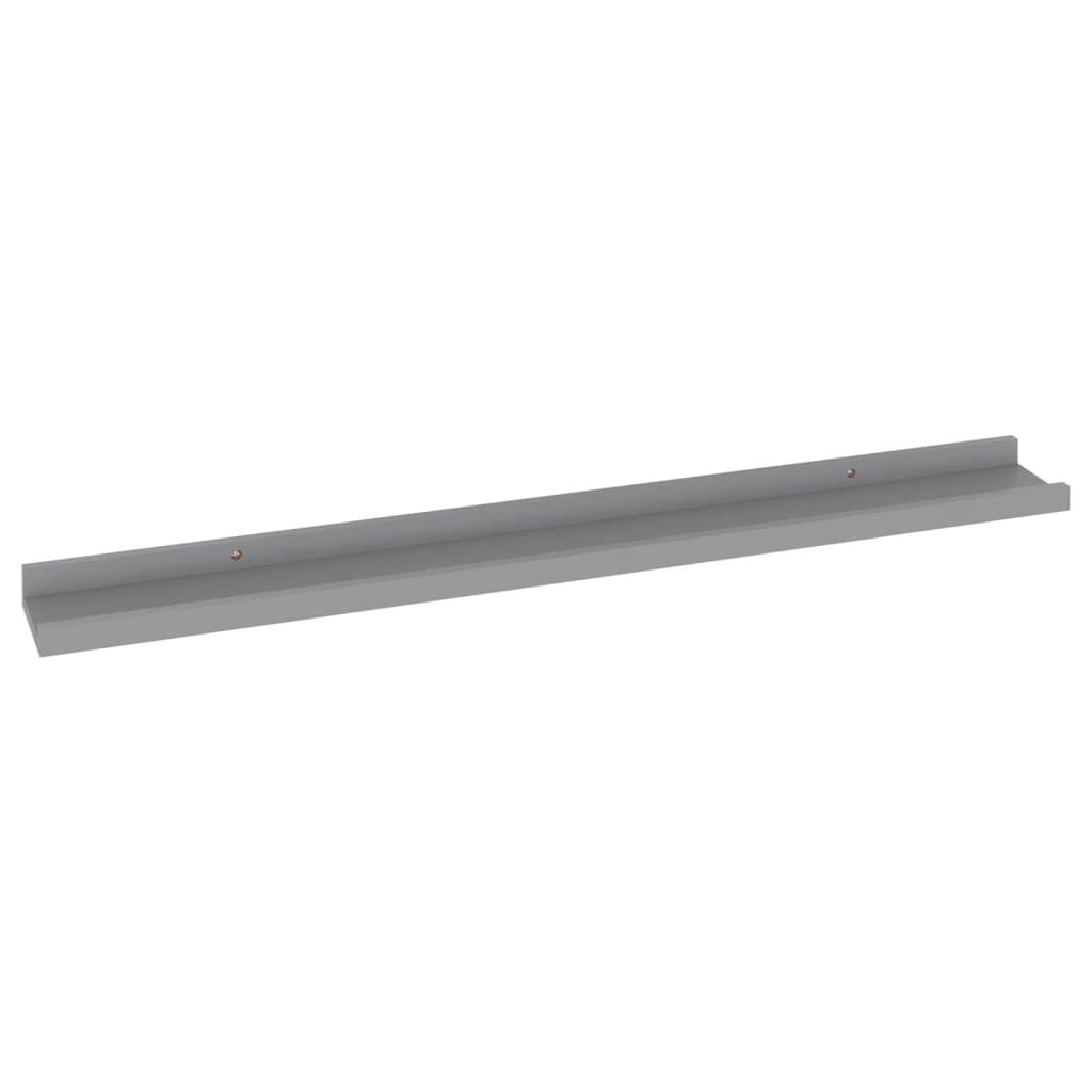 Wall shelves 4 pcs. Gray 80x9x3 cm