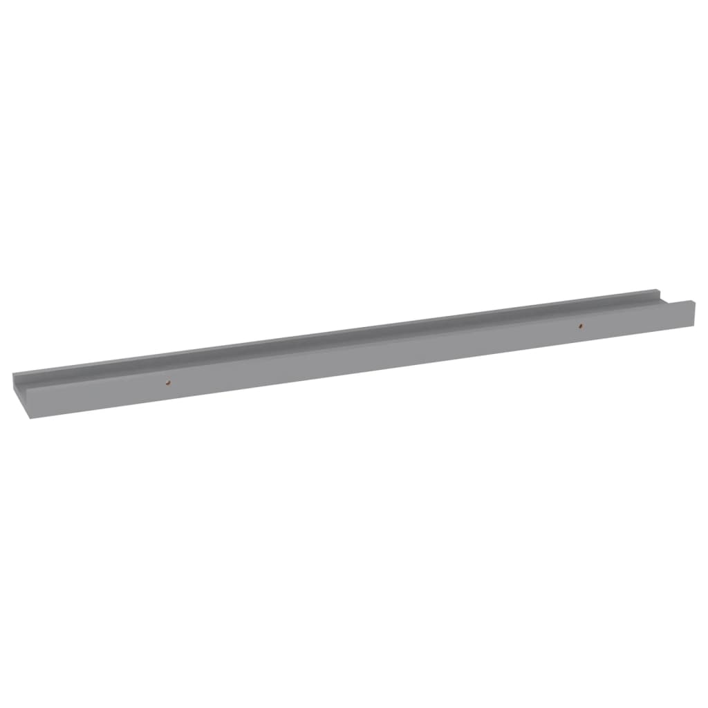 Wall shelves 4 pcs. Gray 80x9x3 cm