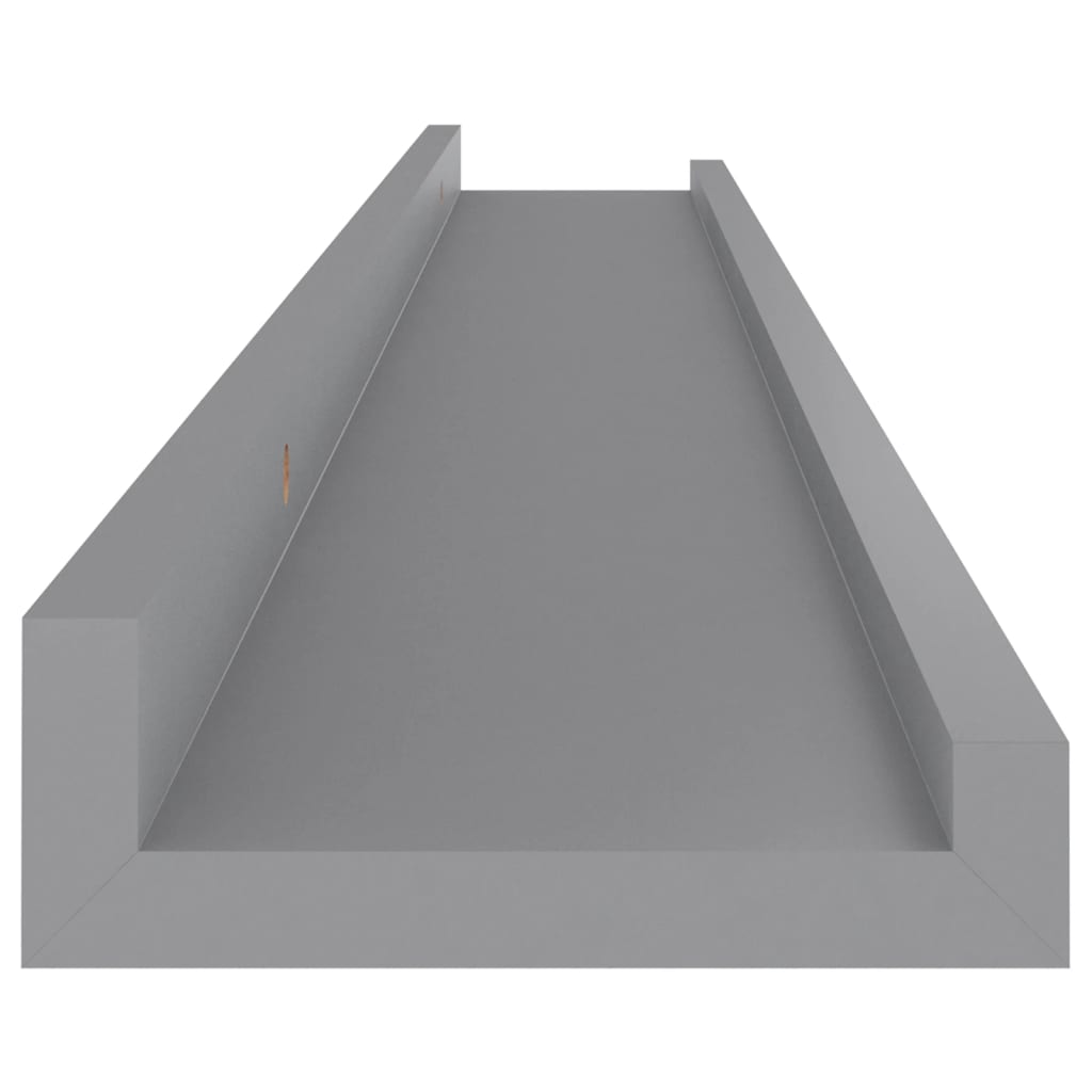 Wall shelves 4 pcs. Gray 80x9x3 cm