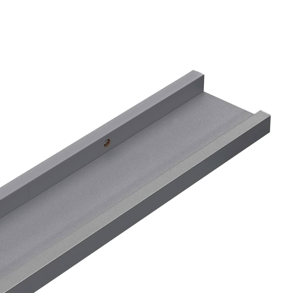 Wall shelves 4 pcs. Gray 80x9x3 cm