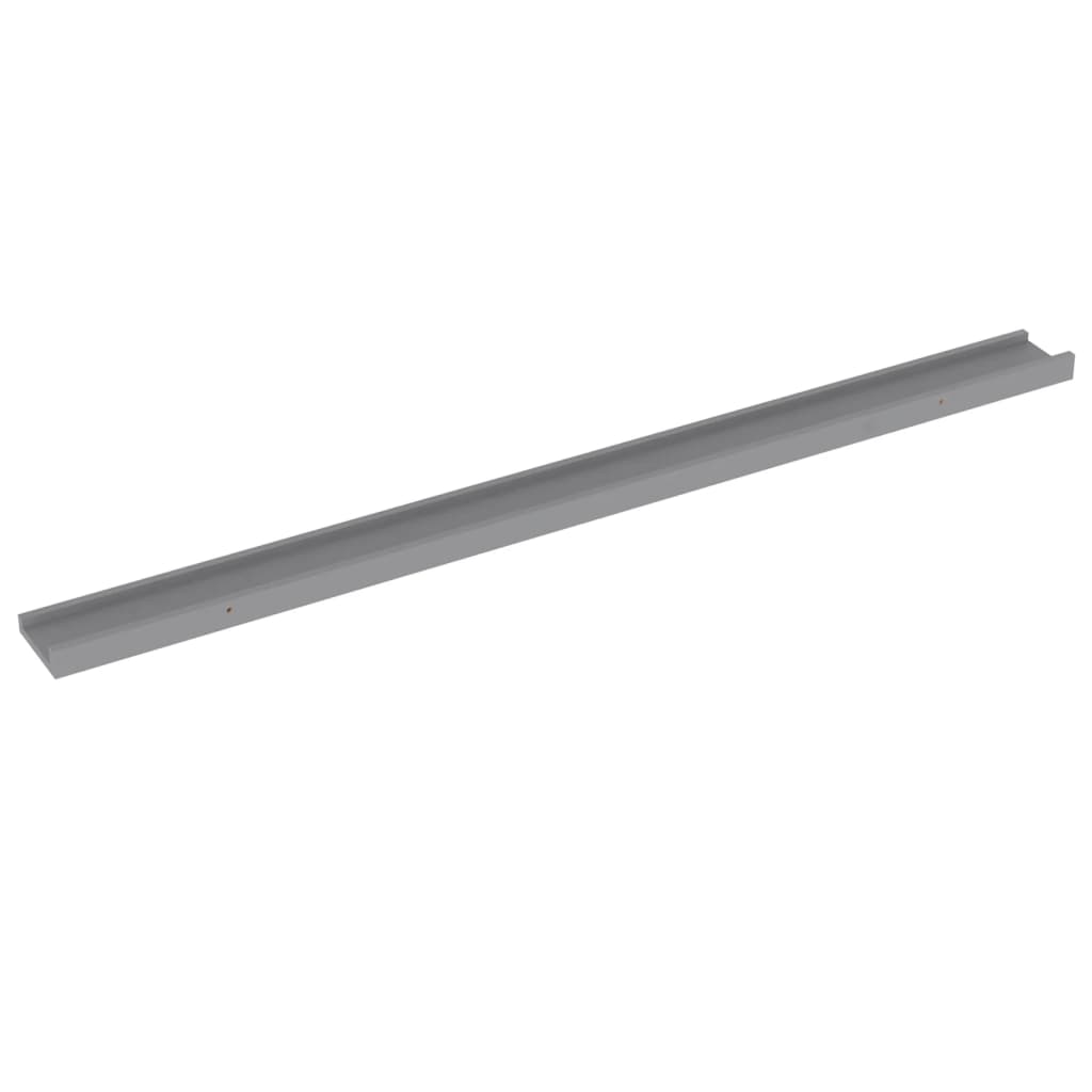 Wall shelves 4 pcs. Gray 115x9x3 cm
