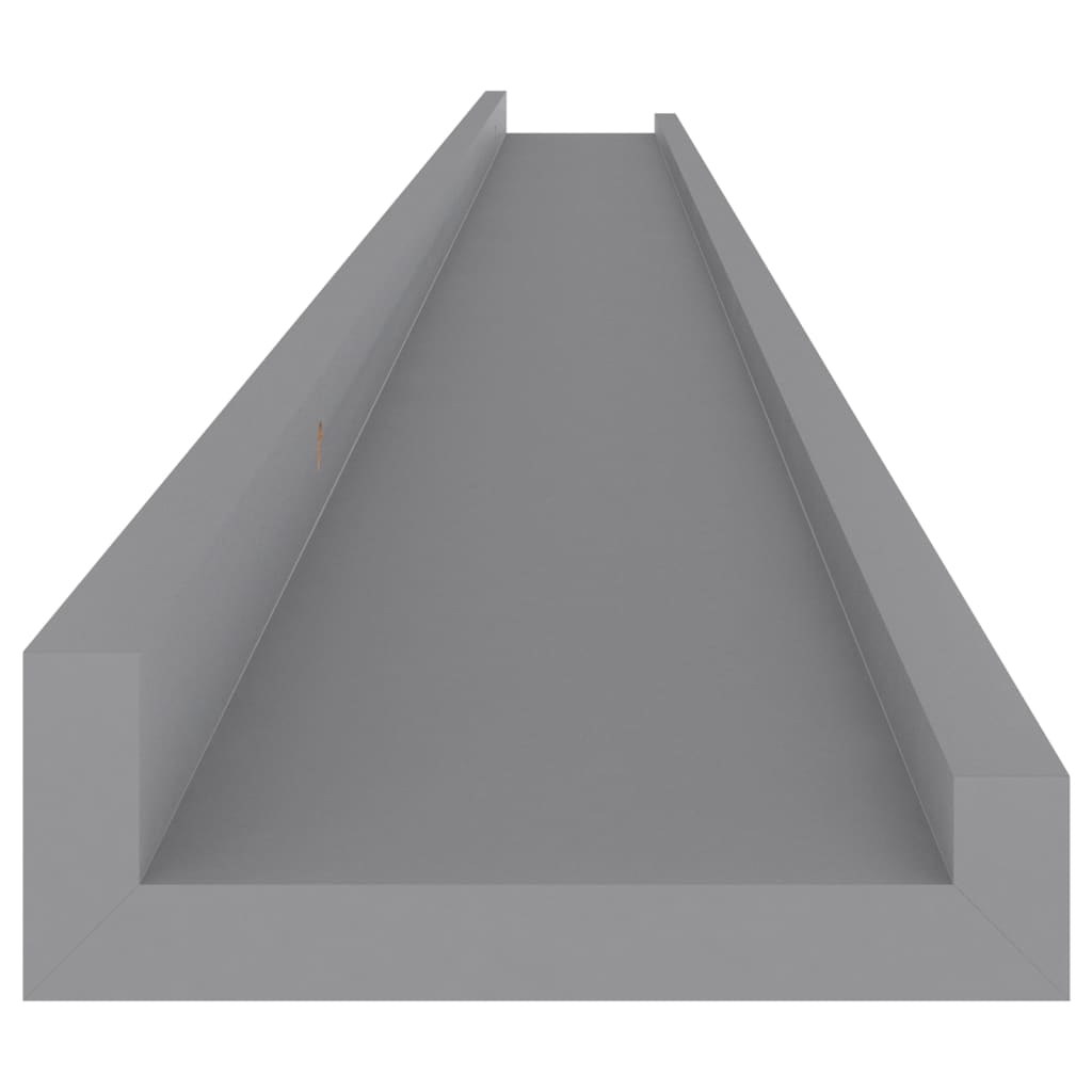 Wall shelves 4 pcs. Gray 115x9x3 cm
