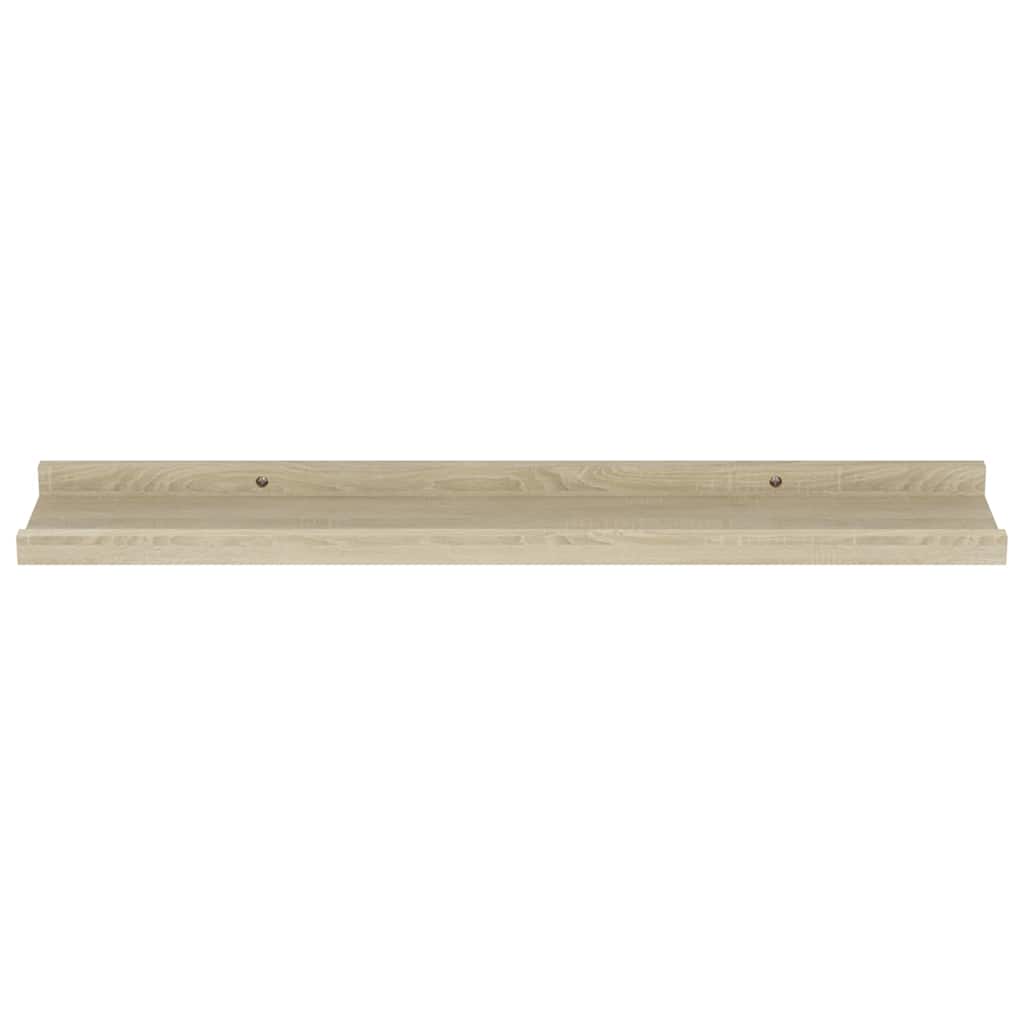 Wandregale 2 Stk. Sonoma-Eiche 60 x 9 x 3 cm
