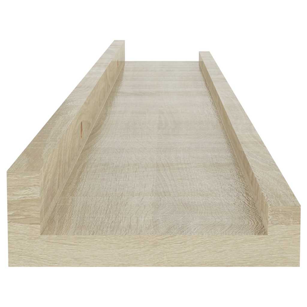 Wandregale 2 Stk. Sonoma-Eiche 60 x 9 x 3 cm