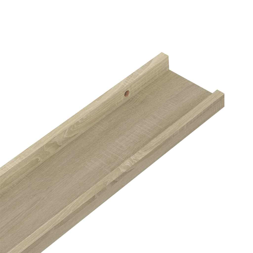 Wandregale 2 Stk. Sonoma-Eiche 60 x 9 x 3 cm