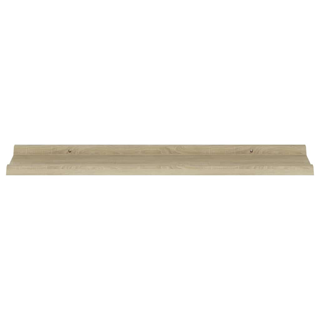 Wandregale 2 Stk. Sonoma-Eiche 80 x 9 x 3 cm