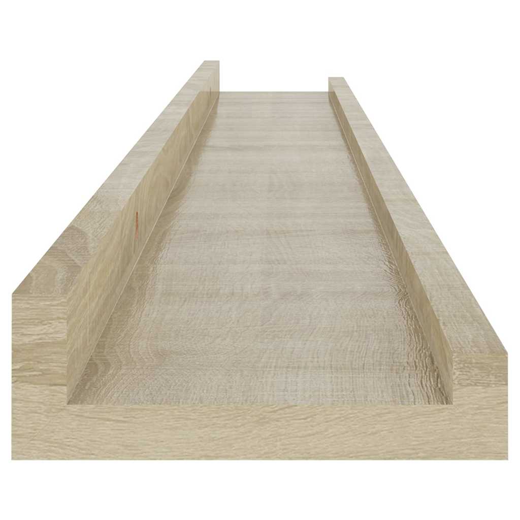 Wandregale 2 Stk. Sonoma-Eiche 80 x 9 x 3 cm