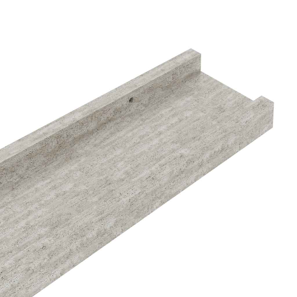 Wandregale 2 Stk. Betongrau 40x9x3 cm
