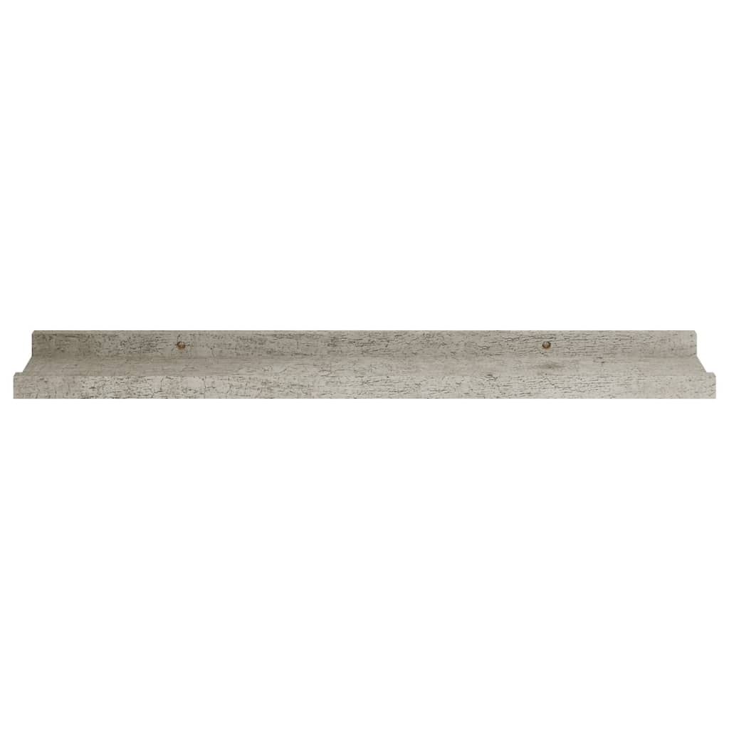 Wall shelves 4 pcs. concrete gray 60x9x3 cm