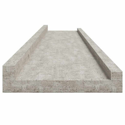 Wandregale 4 Stk. Betongrau 100x9x3 cm