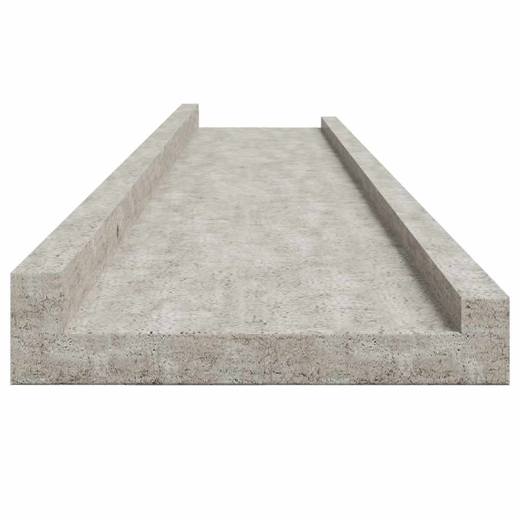 Wandregale 4 Stk. Betongrau 100x9x3 cm