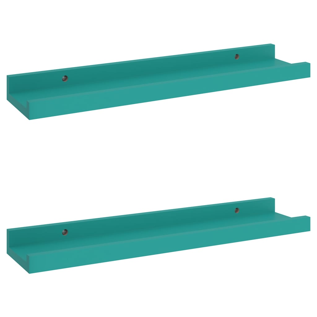Wandregale 2 Stk. Blau 40x9x3 cm