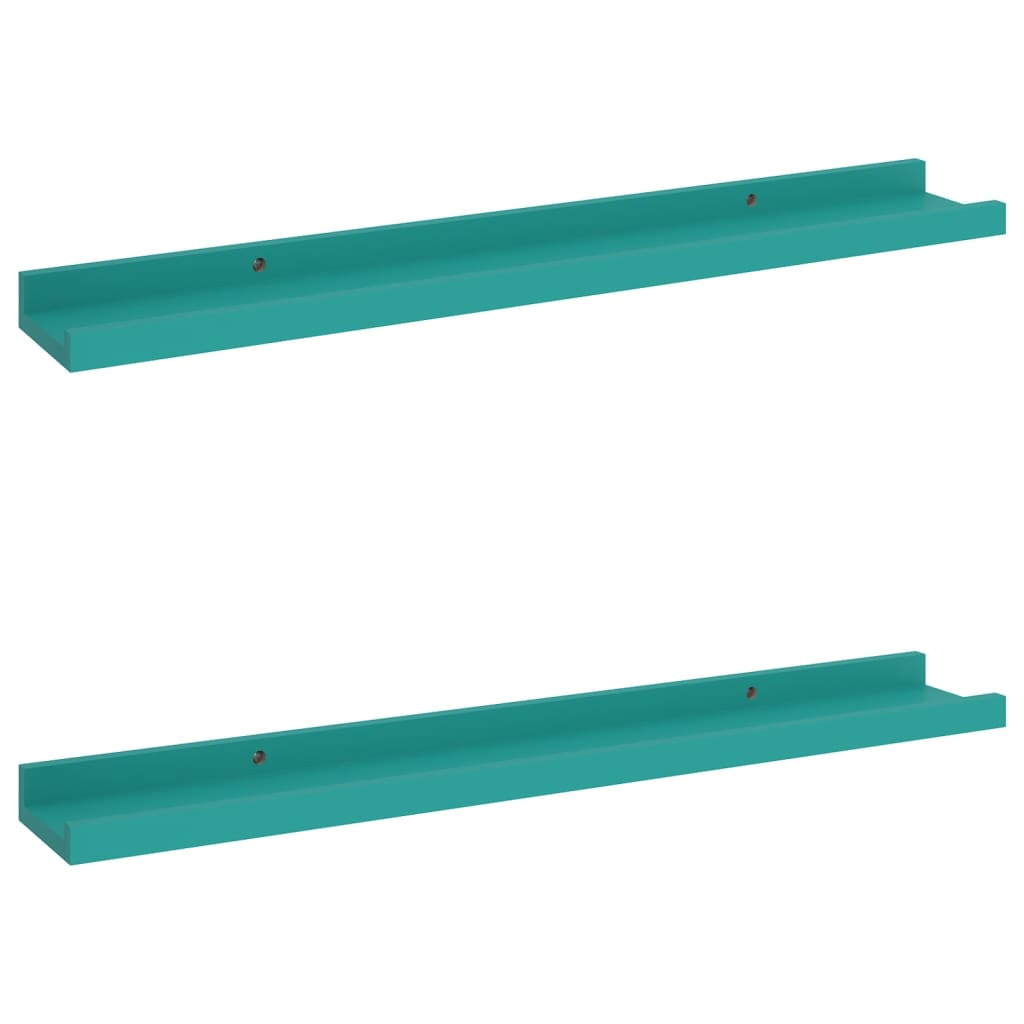 Wandregale 2 Stk. Blau 60x9x3 cm