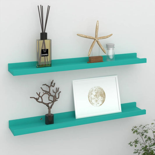 Wandregale 2 Stk. Blau 60x9x3 cm