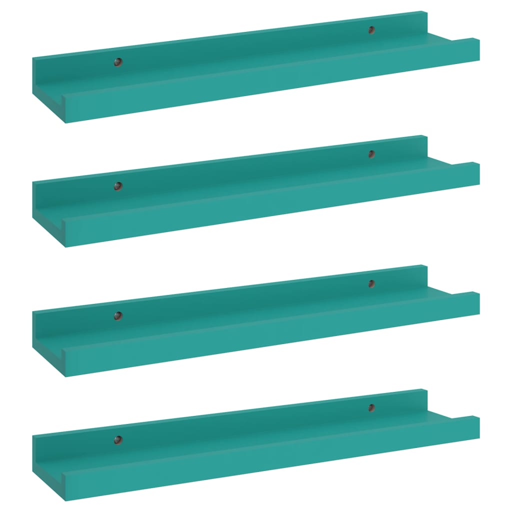 Wandregale 4 Stk. Blau 40x9x3 cm