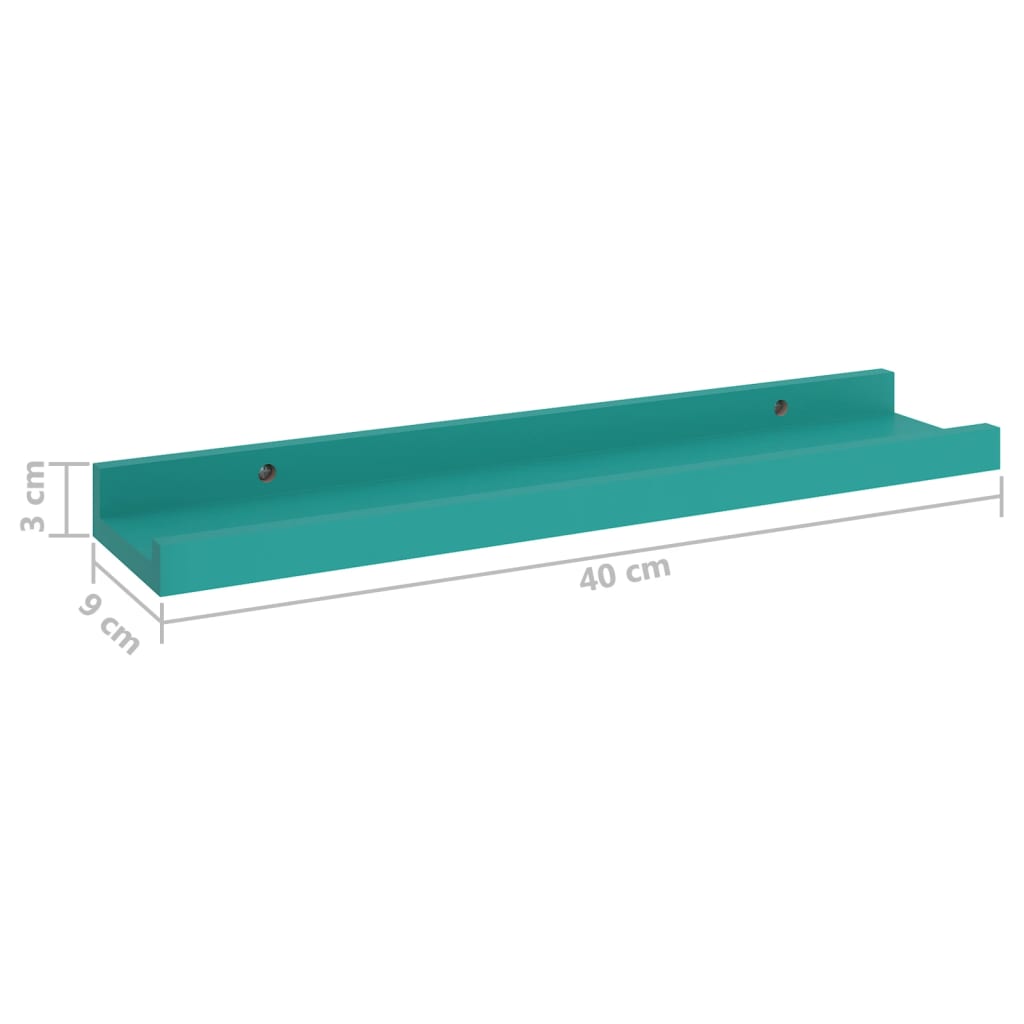 Wandregale 4 Stk. Blau 40x9x3 cm