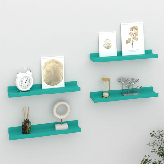 Wandregale 4 Stk. Blau 40x9x3 cm