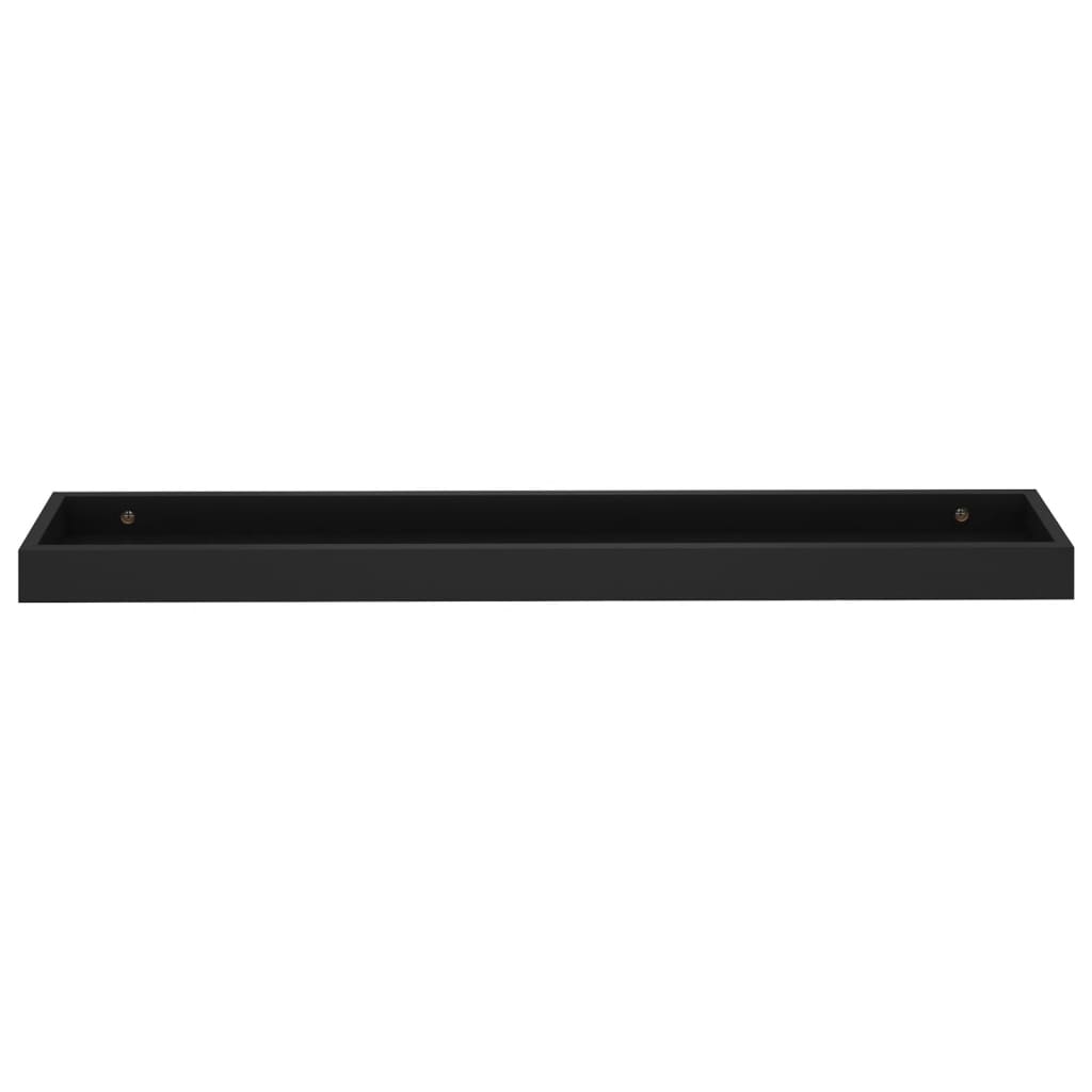 2 Stk. Wandregale Loggia 80x15x4 cm MDF Schwarz