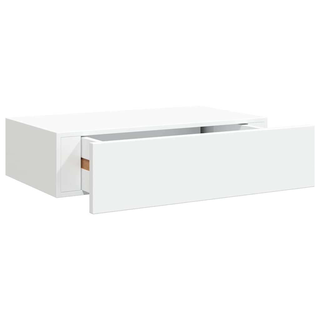 Wandregale mit Schubladen 2 Stk. Weiß 40x23,5x10 cm MDF