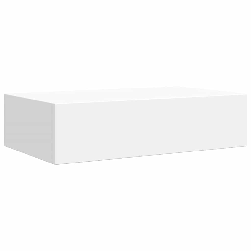 Wandregale mit Schubladen 2 Stk. Weiß 40x23,5x10 cm MDF