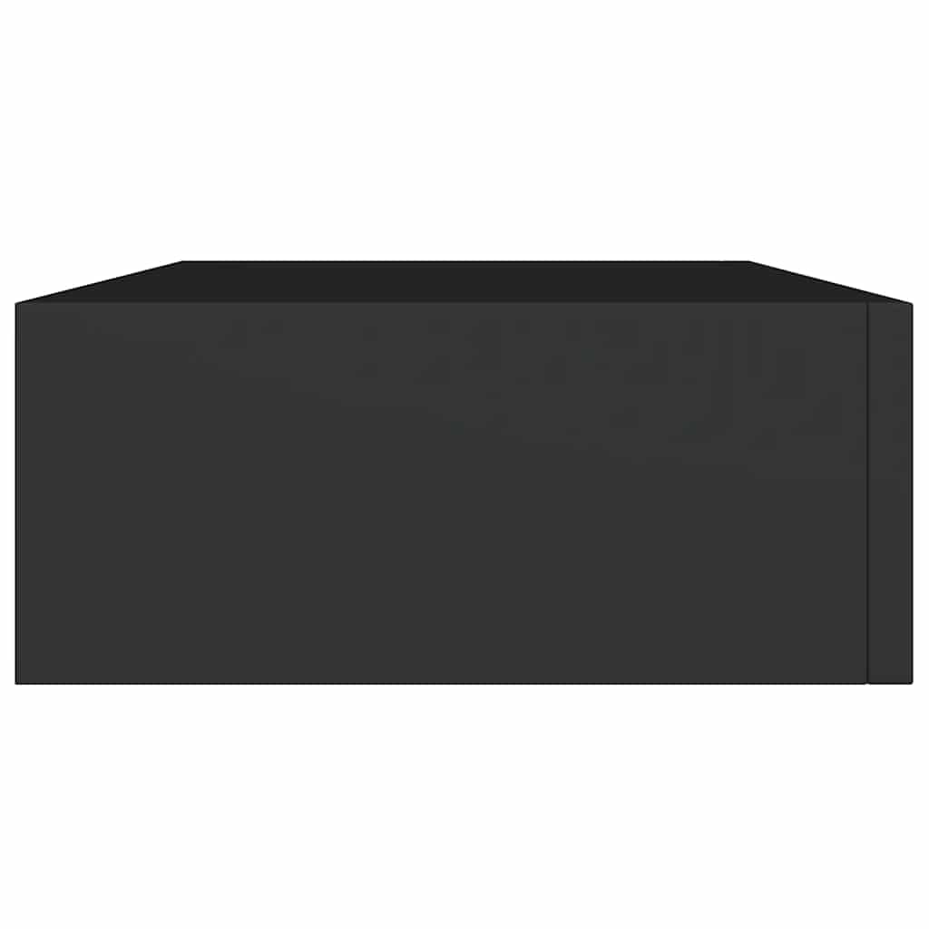 Wandregale mit Schubladen 2 Stk. Schwarz 40x23,5x10 cm MDF