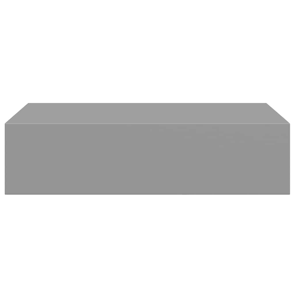 Wall shelves with drawers 2 pcs. Grey 40x23.5x10 cm MDF