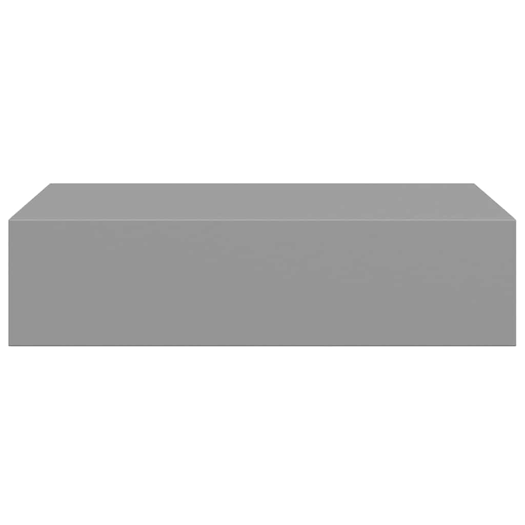 Wandregale mit Schubladen 2 Stk. Grau 40x23,5x10 cm MDF