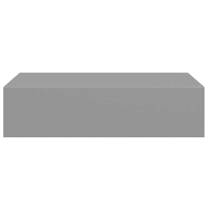 Wandregale mit Schubladen 2 Stk. Grau 40x23,5x10 cm MDF