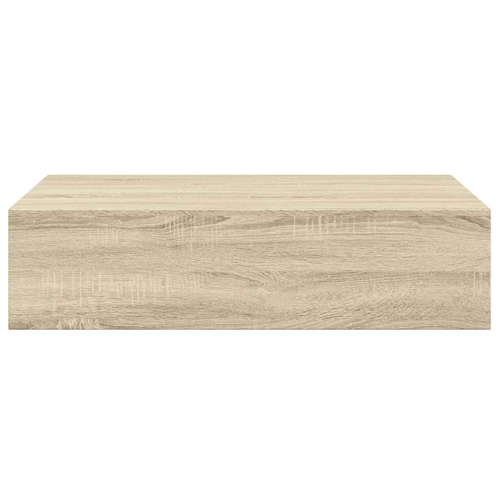 Wandregal mit Schublade Eichen-Optik 40x23,5x10 cm MDF
