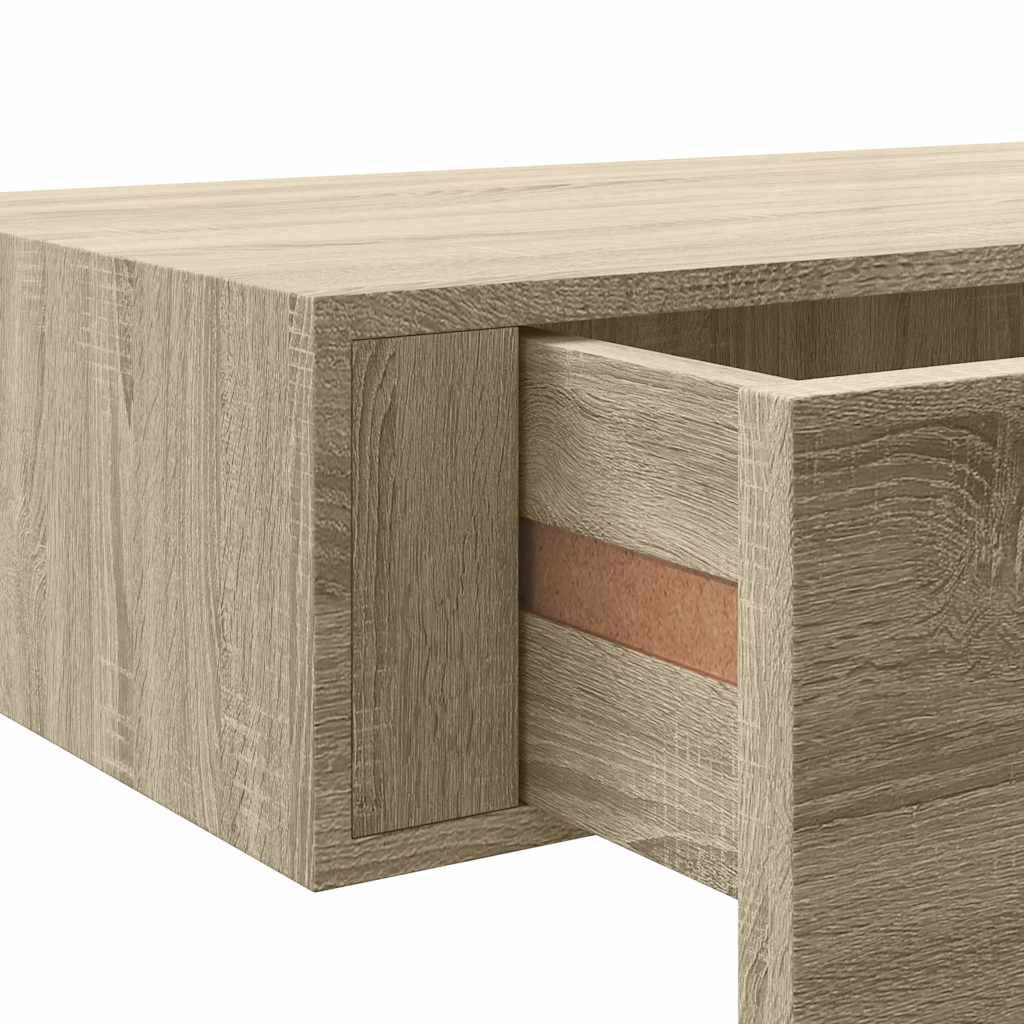 Wandregal mit Schublade Eichen-Optik 40x23,5x10 cm MDF