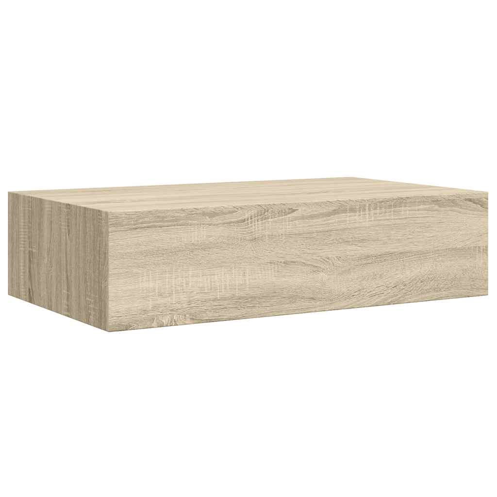 Wandregale mit Schubladen 2 Stk. Eichen-Optik 40x23,5x10 cm MDF