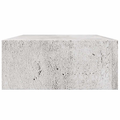 Wandregal mit Schublade Betongrau 40x23,5x10 cm MDF